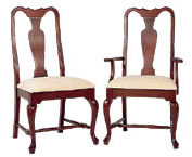 cherry dining chair queen anne